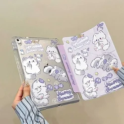 Purple Cat Butterfly Fantasy Tablet Case for iPad Pro11 2024 (YZGTSM - TD13080)