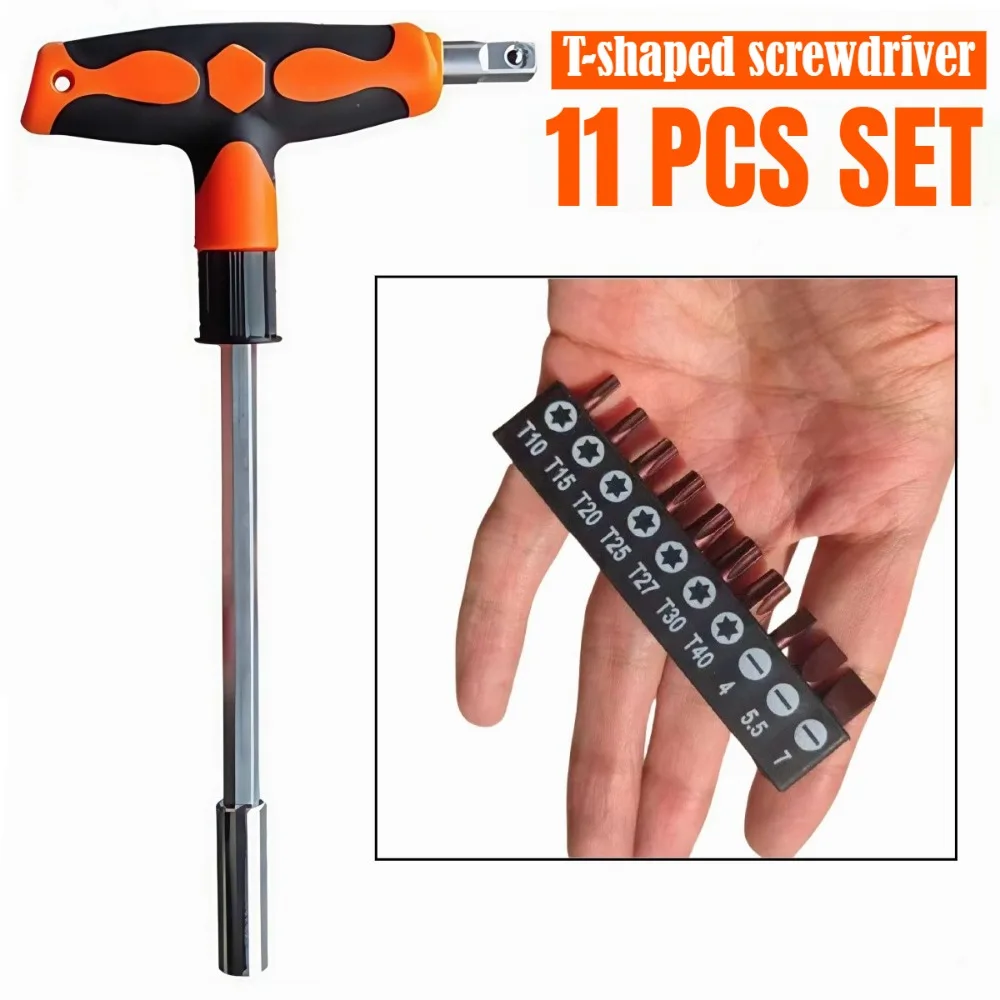 T-Handle Multi-Head Screwdriver & Socket Set