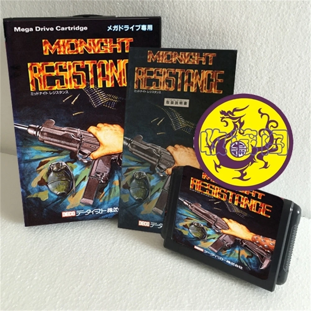 

Полночное сопротивление JP 16bit MD игровая карта с розничной коробкой и руководством для Sega Mega Drive/ Genesis
