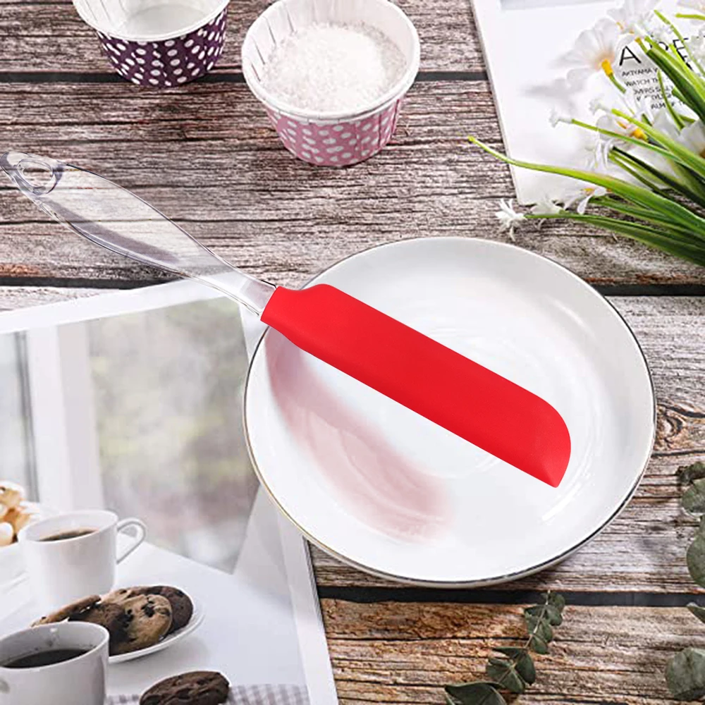 EHZ Silicone Spatulas Large Medium Rubber Butter Cake Cream Spatulas Heat Resistant Non-stick Mixing Batter Jars Baking Tools