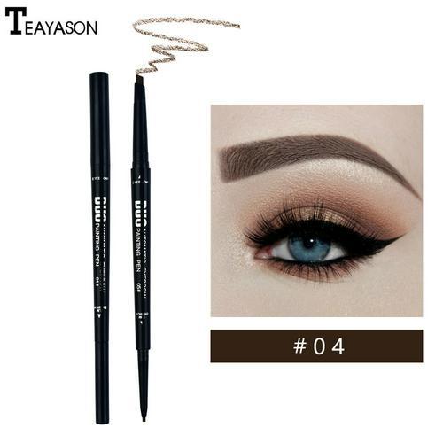 Color Double Headed Eyebrow Pencil Ultra Fine 1.5mm Eye Brow Tatoo Tint Cosmetic Brown Black Waterproof Make Up Cosmetic TSLM2