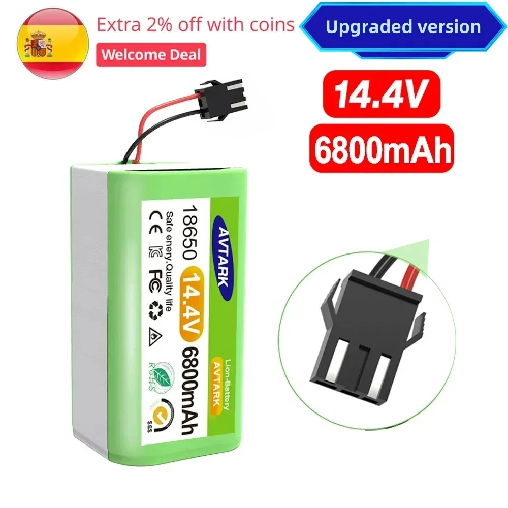 

Upgraded Life Li-ion Battery Pack 2024 for Conga 990 1090 Tesvor X500 Ecovacs Deebot N79 N79S DN622 Eufy RoboVac 11 11S 30
