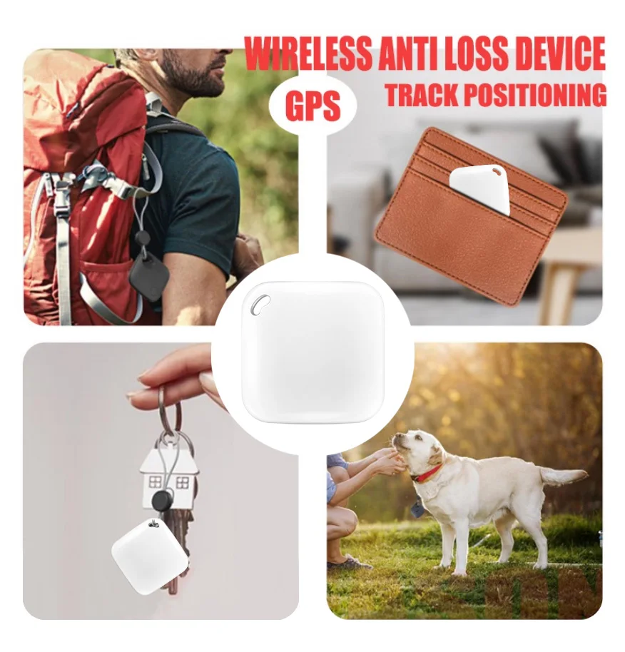 Smart GPS Tracker Works With Apple Find My APP Pet Kids Luggage Key Tracking Glo