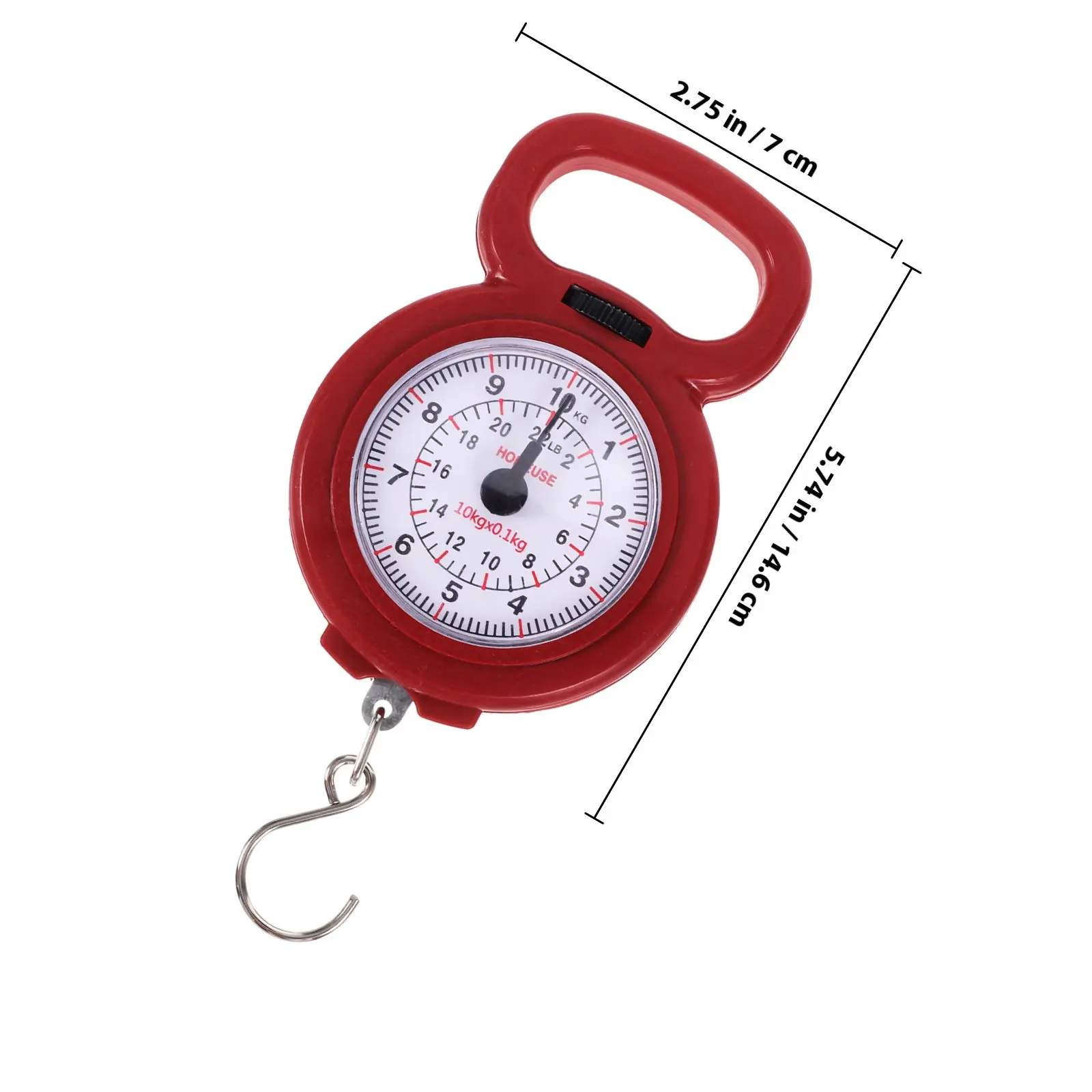 휴대용 스프링 저울 10kg 소형 걸이형 수하물 체중 과일 여행용 디지털 저울 낚시 요리용