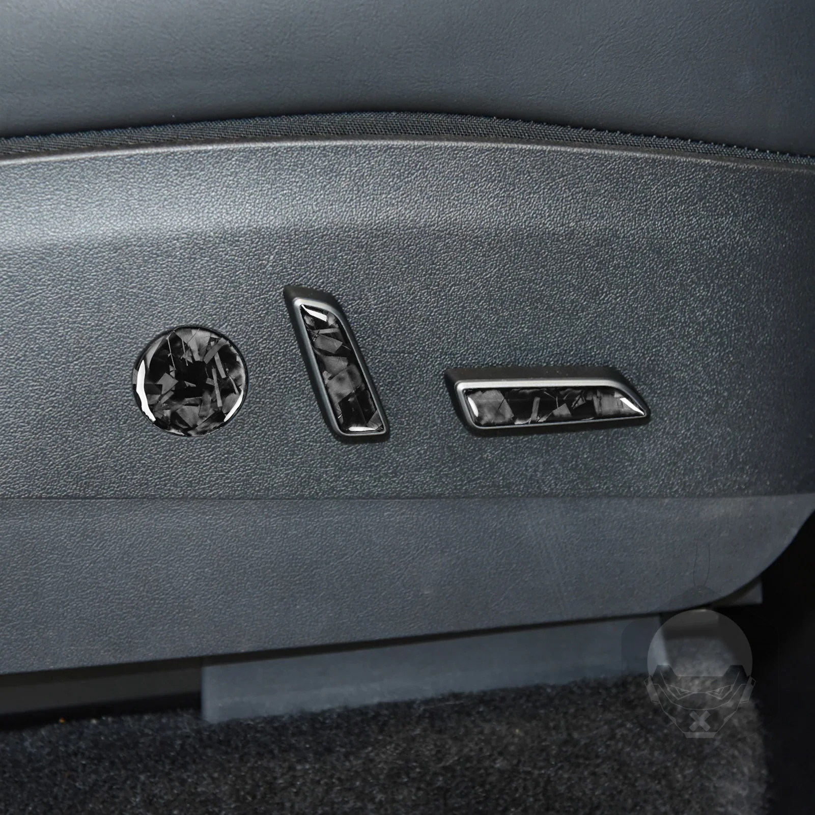 8Pcs 자동차 좌석 조정 스위치 버튼 커버 탄소 섬유 트림 스티커 테슬라 모델 3 2017-2022 모델 Y 2020-2022 액세서리