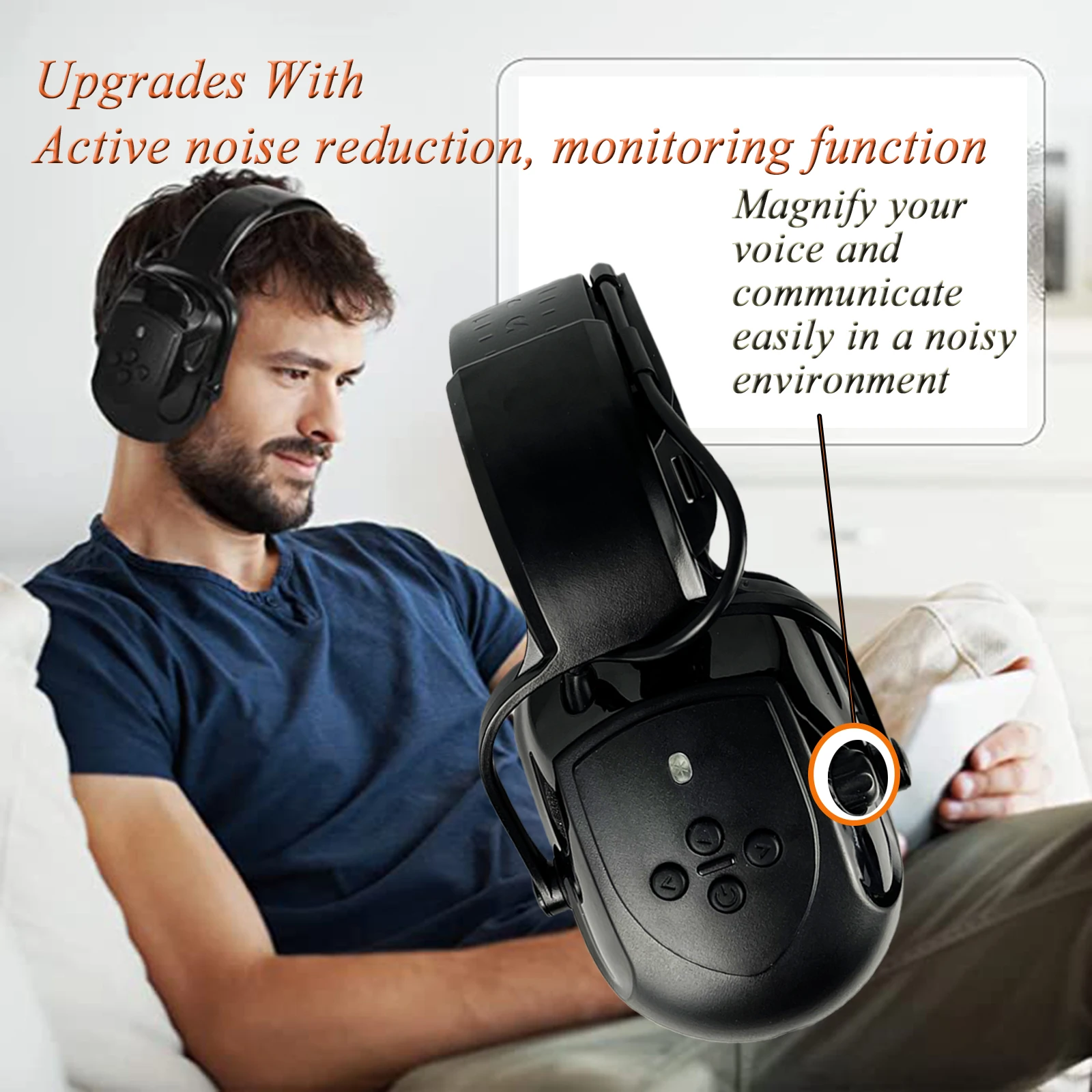 CE Active Noise Reduction Bluetooth Ear Muffs Safety Earmuffs Wireless Hearing Protection 29dB ANSI