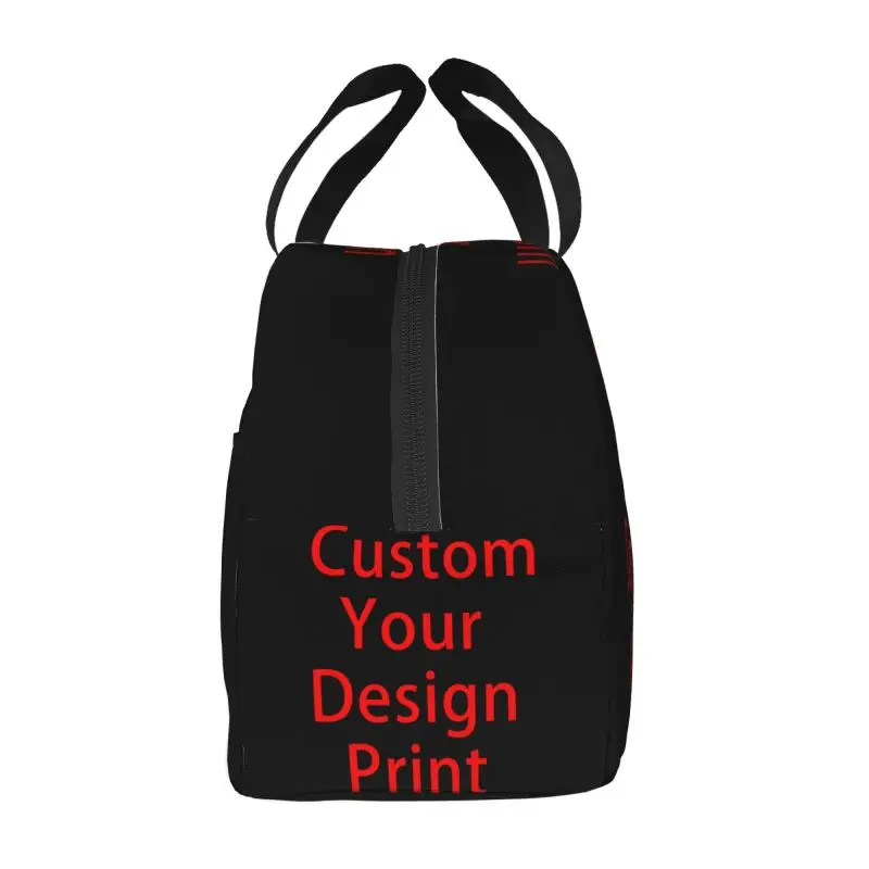 Custom Your Design Lunch Bag Customized Logo Cooler Thermal Insulated Lunch Box For Women Kids Work School Picnic Food Tote Bags