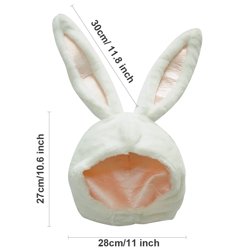 Cute Girl Hat Plush Rabbit Bunny Ears Hat Earflap Cap Head Warmer Fancy Dress Headwear Cosplay Bunny Ears Hood Mask Photo Props