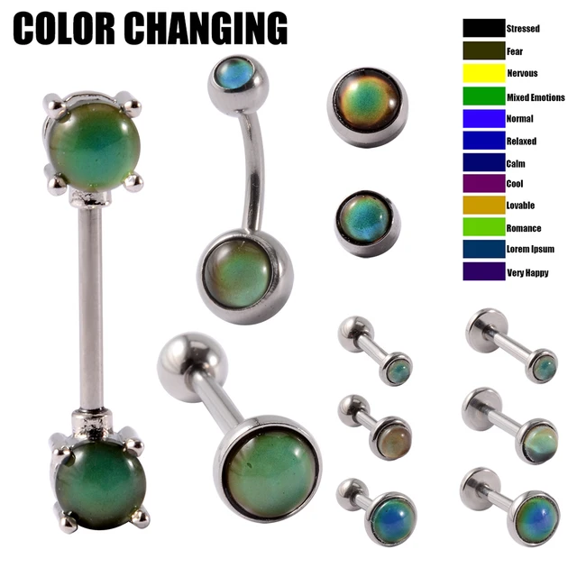 1pc Moon Stone Color Changing Mood Ring, Fashion Jewelry Gift Ring For  Women & Girls