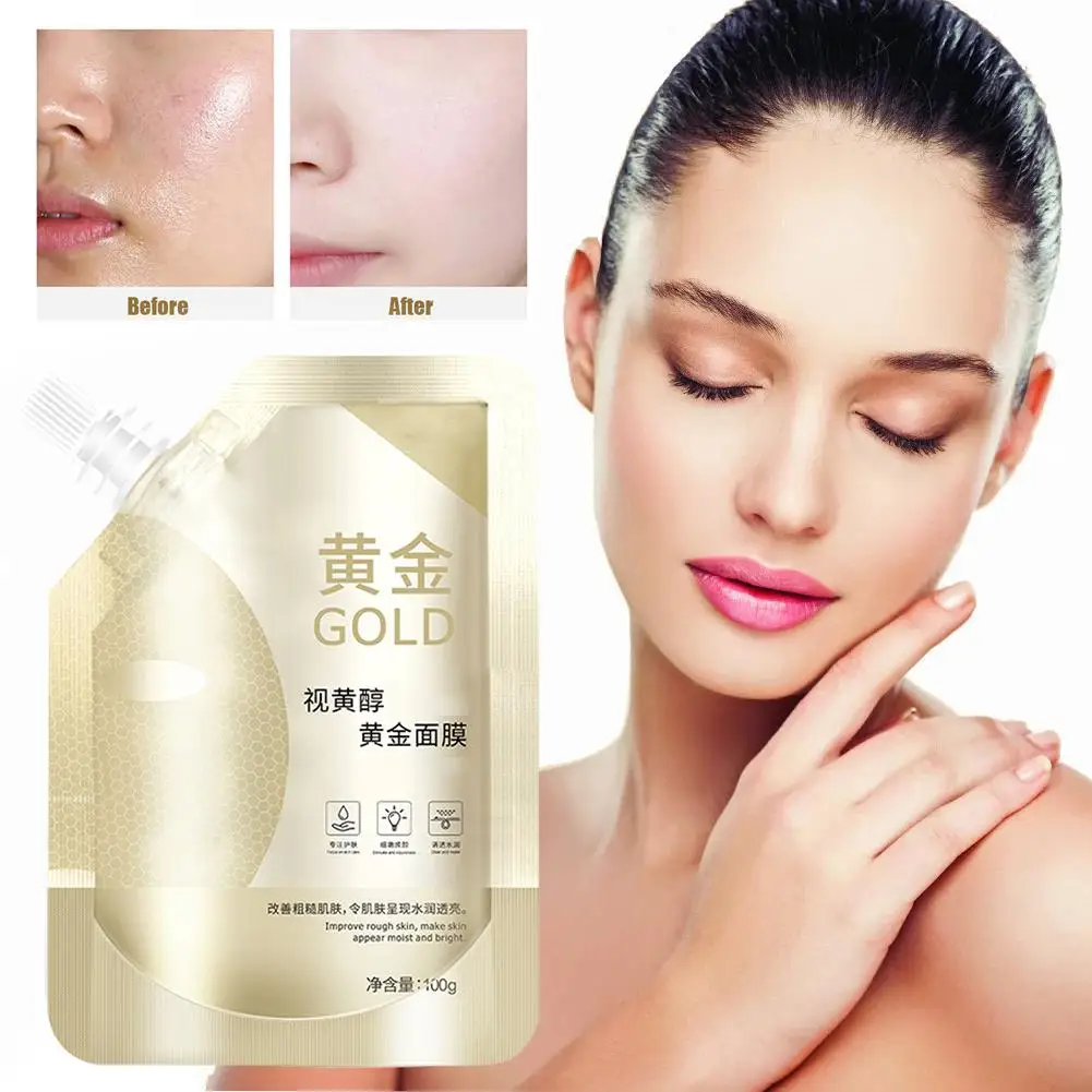 

Retinol Золотая маска для лица, искусственная маска для лица против морщин и выцветания, женский уход, Антивозрастная маска для лица Q8G0