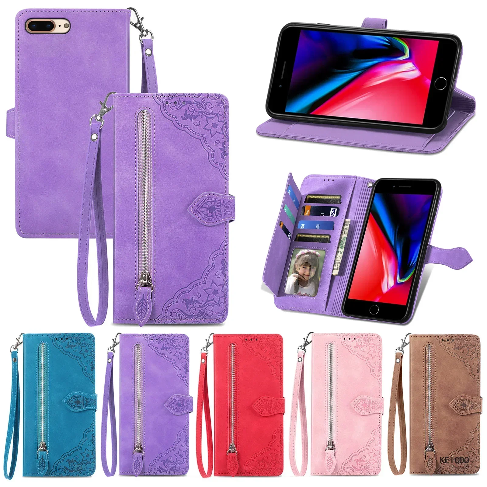 

For Oppo A1 A8X A58 A58X A78 Find X6 Realme V30 C33 C55 Pro 5G 2022 2023 Anti-fall Card Insert Magnetic Buckle Leather Cases