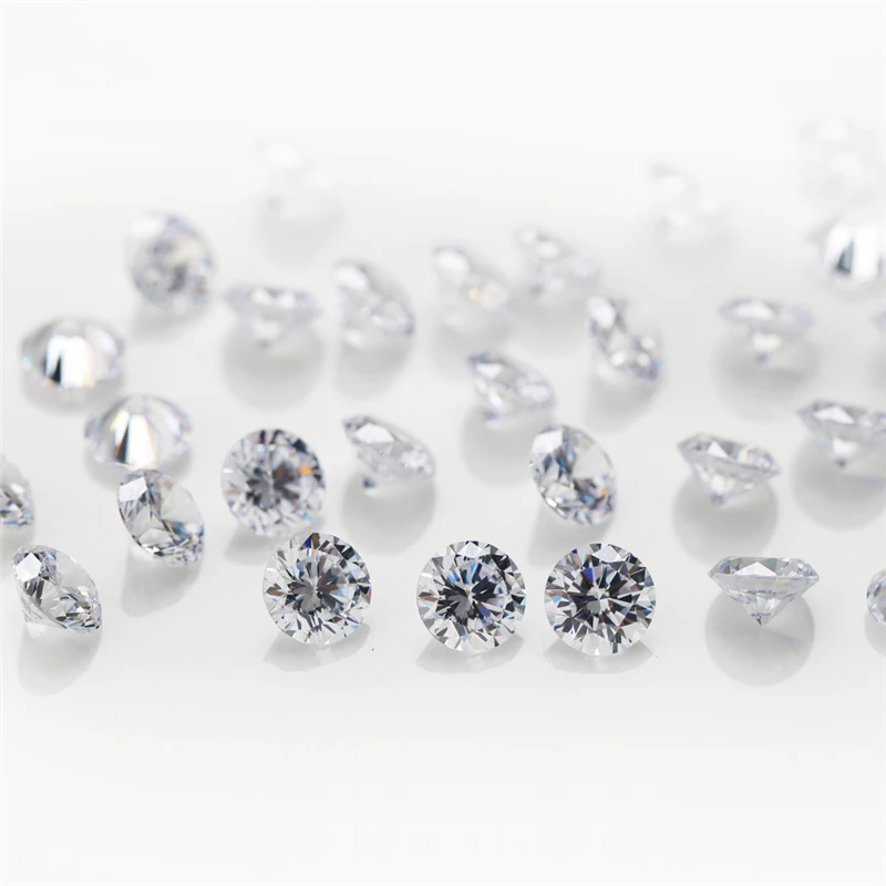 5000pcs Size 0.7mm~2.5mm 5A Round Cut White Cubic Zirconia Stone Loose CZ Synthetic Gems For Jewelry Making