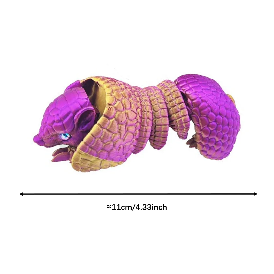 3D Printed Animal Sculptures 1pc Creative Random Eyes Joints Movable Novel Relax Desktop Accessories Ideal For Party Gift