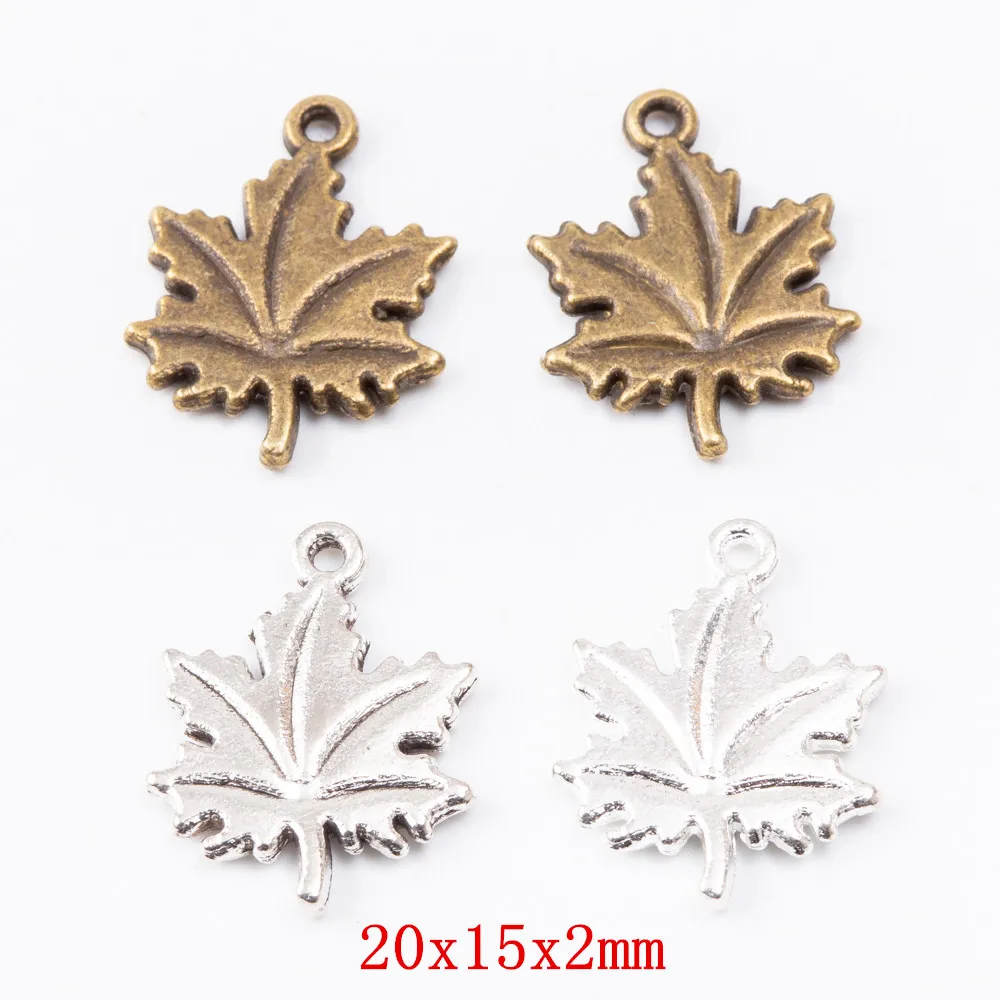 

40pcs Maple leaf Craft Supplies Charms Pendants for DIY Crafting Jewelry Findings Making Accessory 985