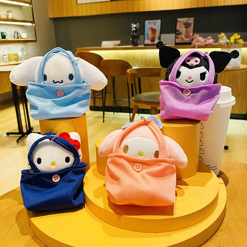 

Hello Kitty Keychain Sanrio Anime Mini Backpack Pendant Cute Cinnamoroll Child Stuffed Toys Bag Girl Bag Keychain Gift Wholesale