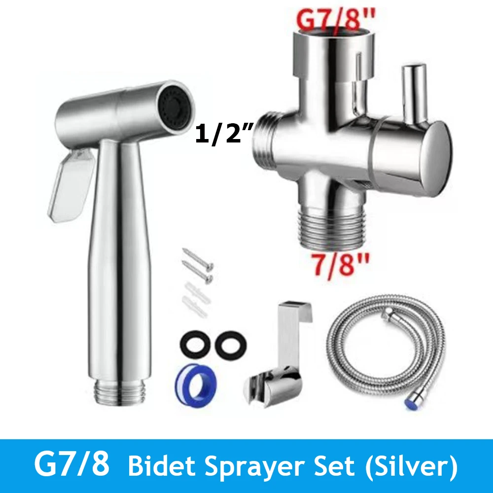 Hand-Bidet Sprühset Edelstahl - Muslimische Dusche Mit Wasserhahn-Verteiler