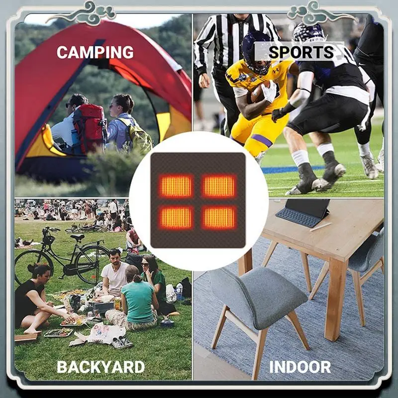 Durable Supplies USB Powered Seat Cushion Portable Heated Chair Cushion+Intelligent Temperature Control For Camping Home