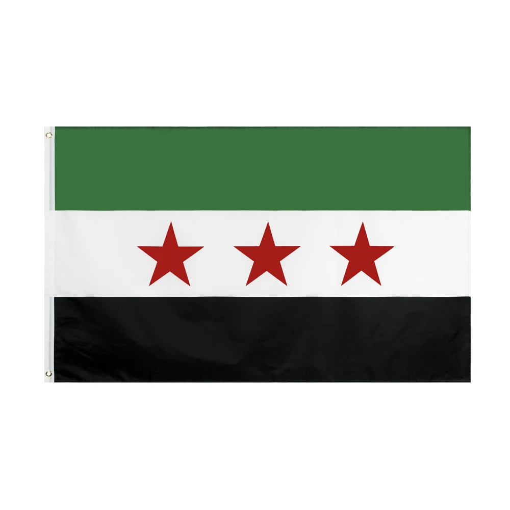 Syria 90*150cm The Syrian Arab Republic Syrian Three Star Flag For  Decoration