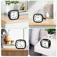 ORIA Silent Alarm Clocks Bedside Non Ticking Battery Powered Table Clocks Luminous Analogue Clock for Heavy Sleepers Travel 5