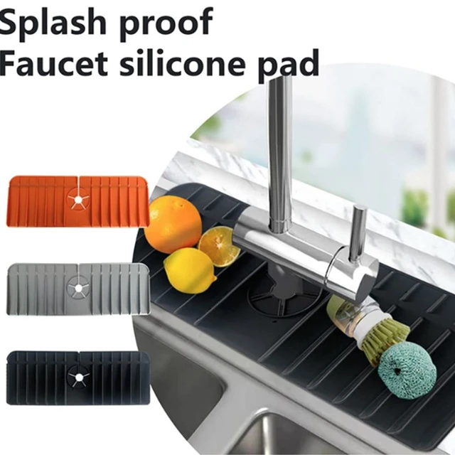 Protezione per cucina bagno tappetino assorbente lavello paraspruzzi lavello  Pad drenante rubinetto rondelle tappetino rubinetto in