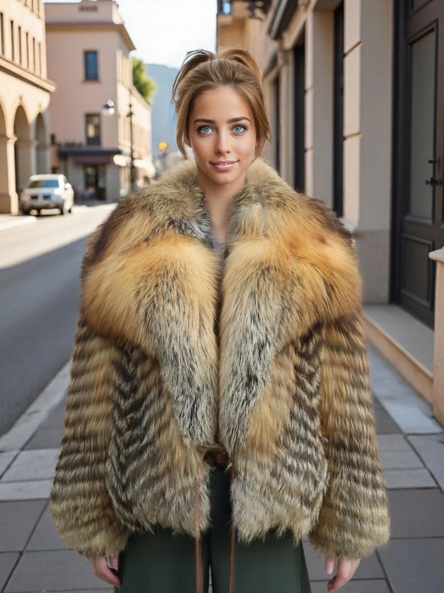 ホットセール 本物のシルバーフォックスファーコート 大きなターン