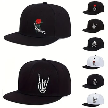Skeleton Fingers Embroidered Cap – Unisex Hip-Hop Hat 1
