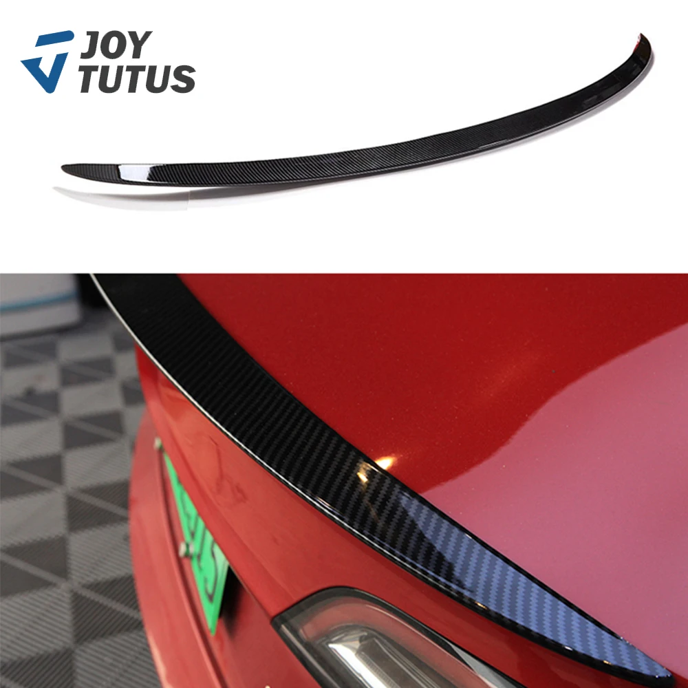 Rear Trunk Spoiler For Tesla Model 3 2017-2023 Trunk Spoiler Lip Carbon  Fiber ABS Wing Spoiler Car Styling Exterior Accessories