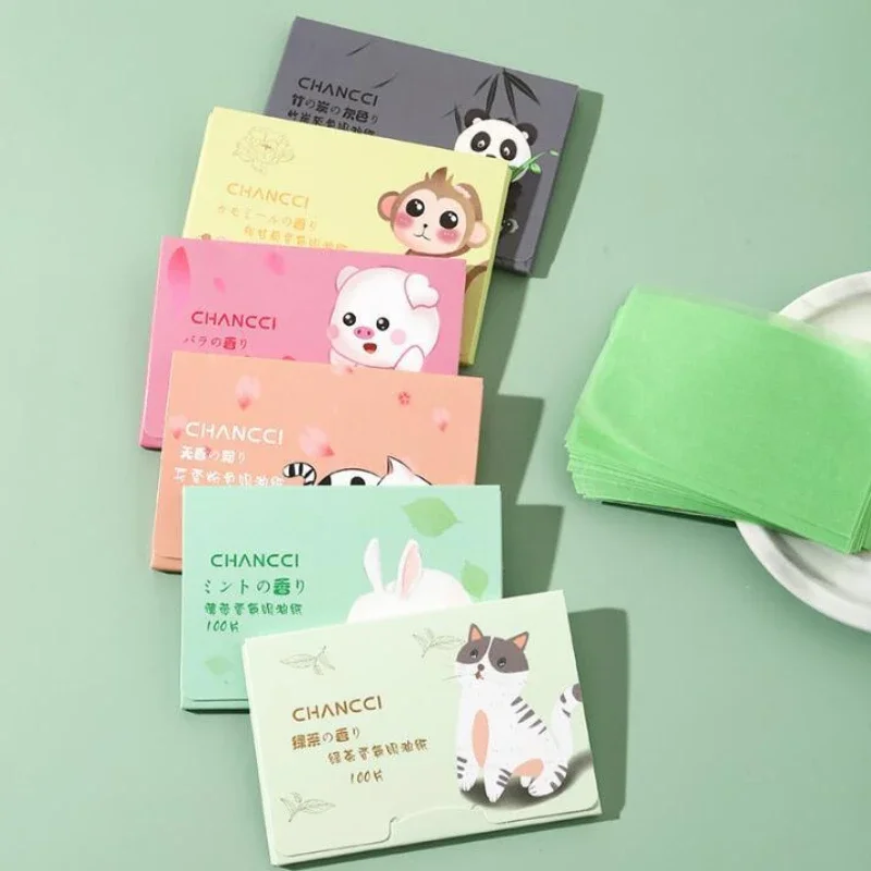 100pcs Green Tea Oil Control Blotting Papers for Oily Skin - Wholesale Pack