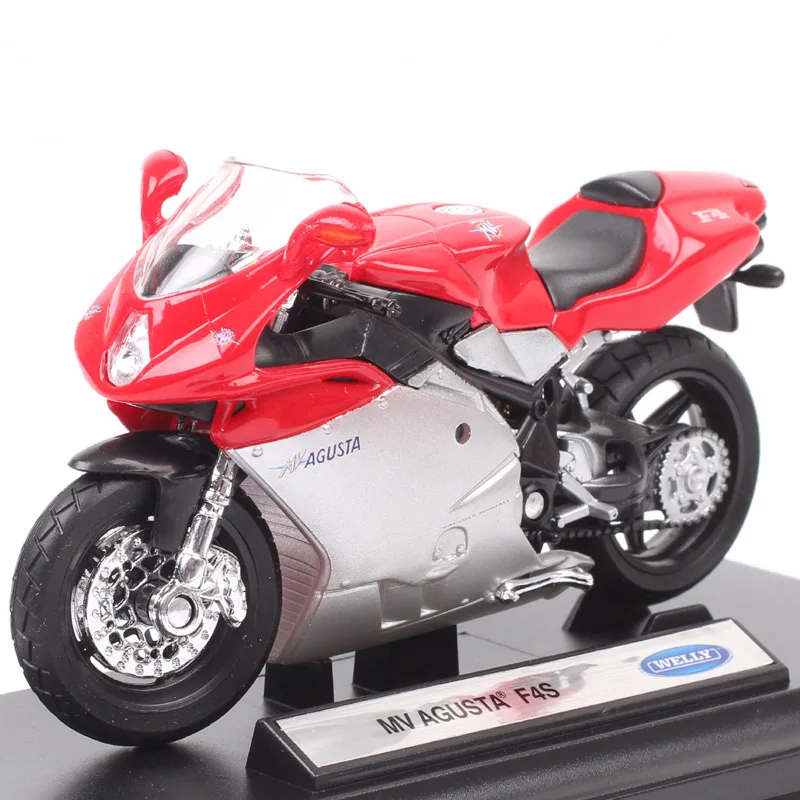 1:18 Scale Welly MV AGUSTA F4 S Diecasts & Toy Vehicles Metal Motorcycle Model Moto Bike Replicas Of Children's Collection Hobby 1 24 scale classic moto guzzi v7 special 1970 motorcycle diecasts