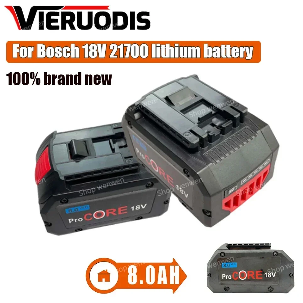 Batteria Di Ricambio Procore 18V 8000Mah, Per Bosch Professional Cordless Tools Bat609 Bat618 Gba18V80 21700 Cell