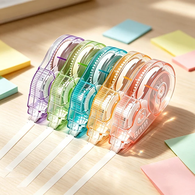 5Pcs 150m Correction Tape – 5 Color, Long-Lasting Erasable Tape Smooth Strong Coverage for School Office Journaling 1