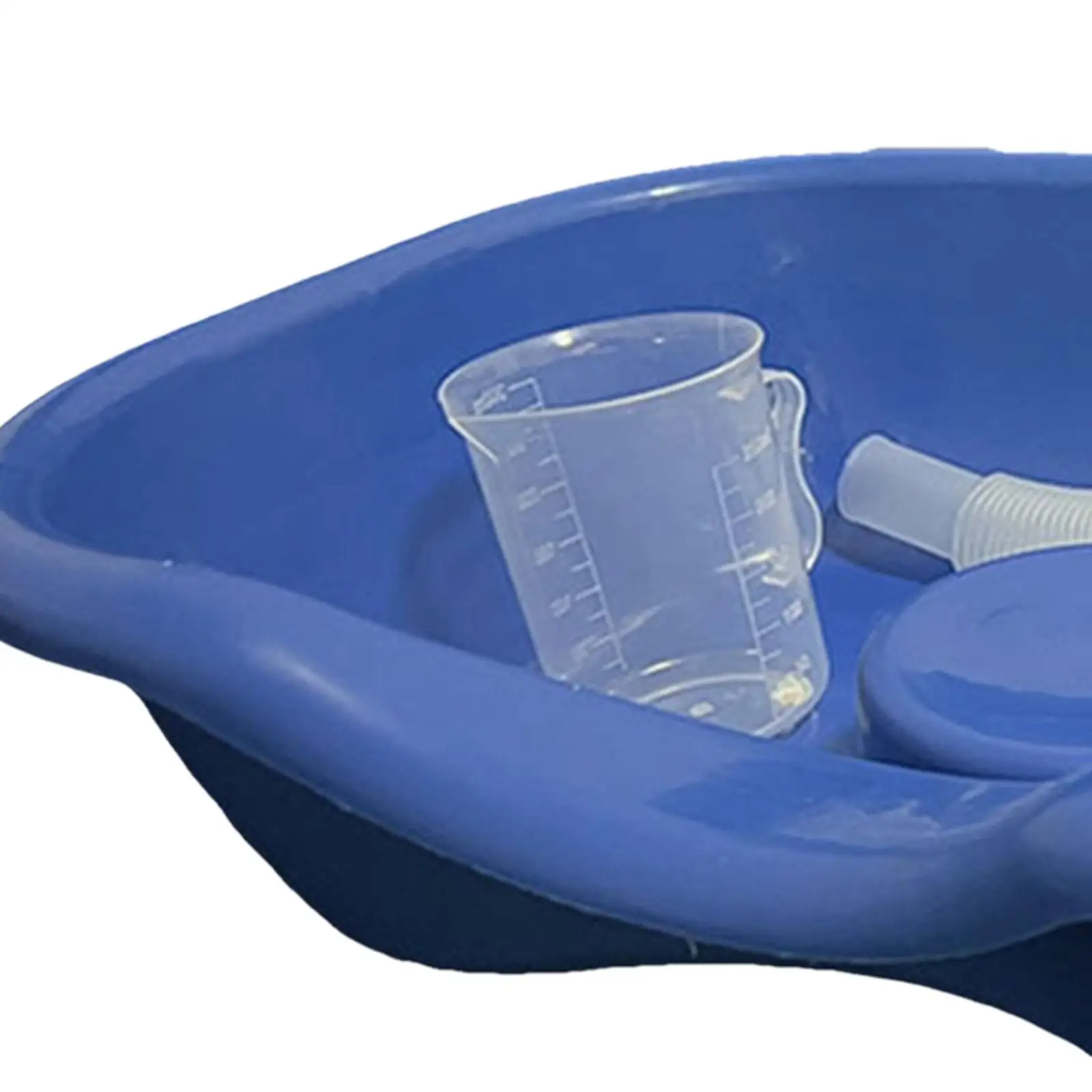 Portable Shampoo Bowl with Pipe for Seniors and Disabled Hair Washing Basin