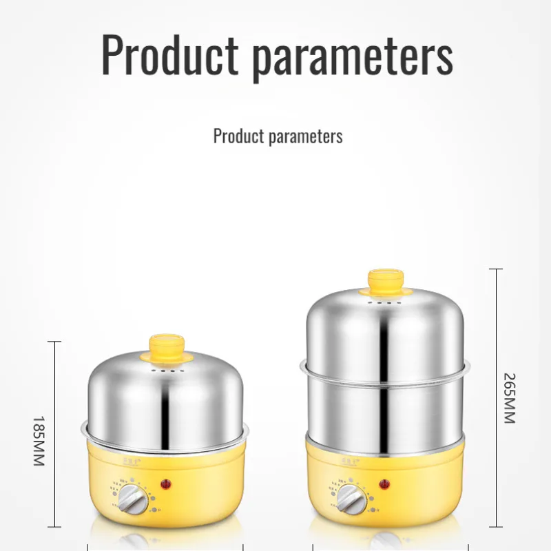 Home double-layer egg steamer all stainless steel multi-function egg steamer timed egg steamer egg steamer 6