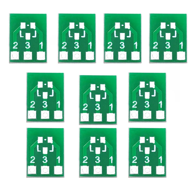 10PCS/20/50PCS SOT23 SOT23-3 Turn SIP3 Double-Side SMD Turn To DIP Adapter Converter Plate SOT SIP IC Socket PCB Board Diy kit SOT23 10PCS