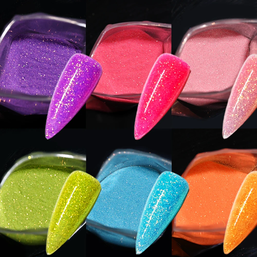 

12-Colors Glitter Shiny Sugar Powder 1/128 0.2mm Gold Laser Nail Sugar Glitter Powder Cany Colorful Summer Manicure Powder PD210