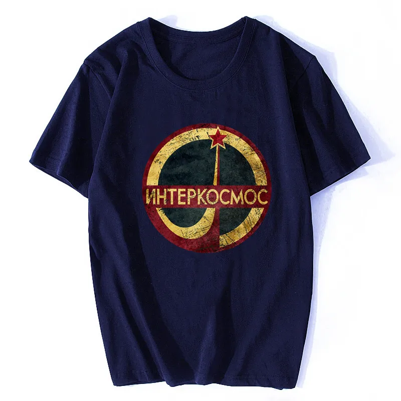 Interkosmos CCCP T-Shirt Cotton, Black, M