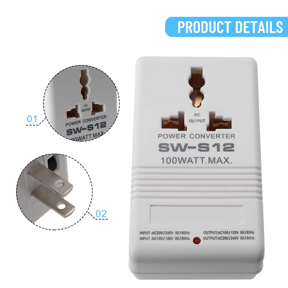 Power Converter Step UP Or Down Voltage Converter Transformer 100W 110V/120V To 220V/240V 55Hz-60Hz Transformer