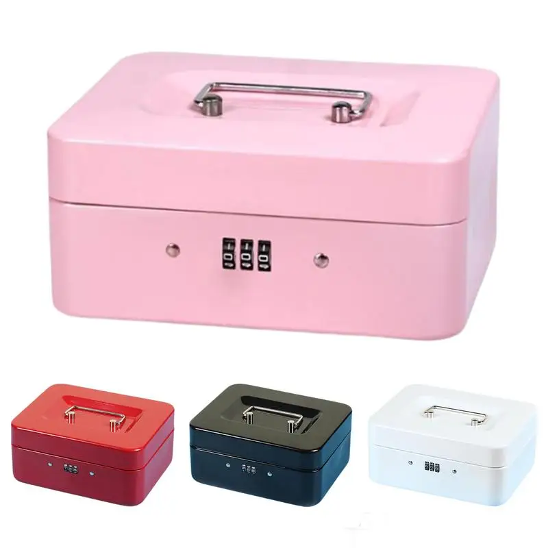 

Security Safe Travel Lock Box Reusable Portable Key Lock Box Security Case Lock Box With Code For Cards Change Jewelry Keys