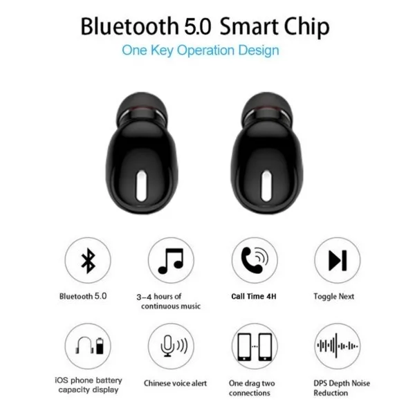 X9 Wireless Earphone Bluetooth-compatible 5.0 With Mic Single In-Ear Sports Gaming Headset For Xiaomi For Huawei Headphones 5
