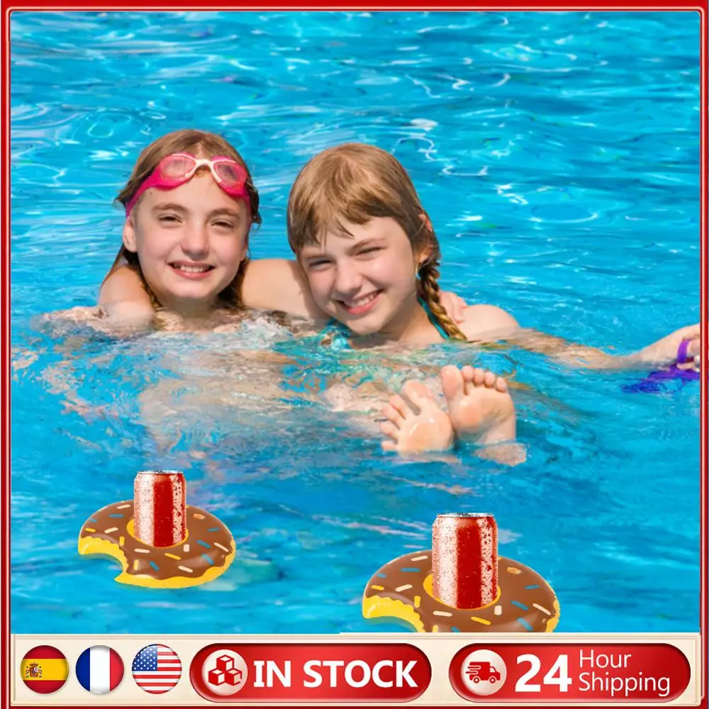 Portable Inflatable PVC Donut Cup Holder for Pool Party