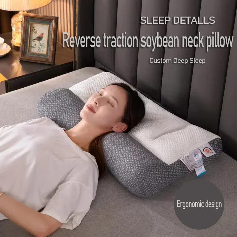 

Super Ergonomic Pillow Orthopedic All Sleeping Positions Neck Releaser Releaser Memory Cotton Pillow Slow Rebound Soft Pillow