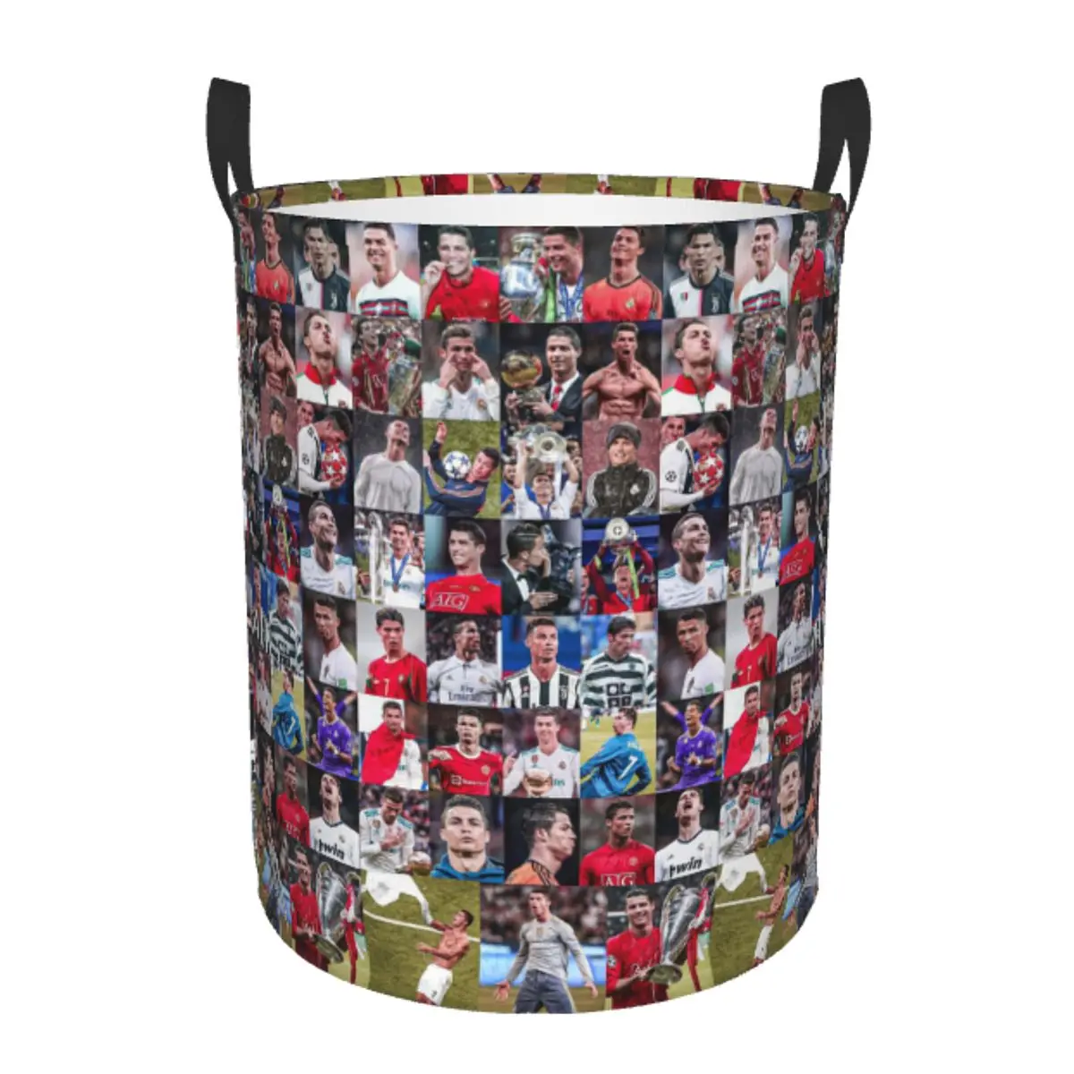 Portugal Football Soccer Star Laundry Hamper Large Storage Basket Girls Boys Toy Organizer