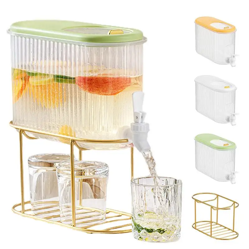 

4L Fridge Beverage Drink Dispenser With Spigot Cold Water Kettle With Faucet Refrigerator Water Dispenser Drinkware For Summer