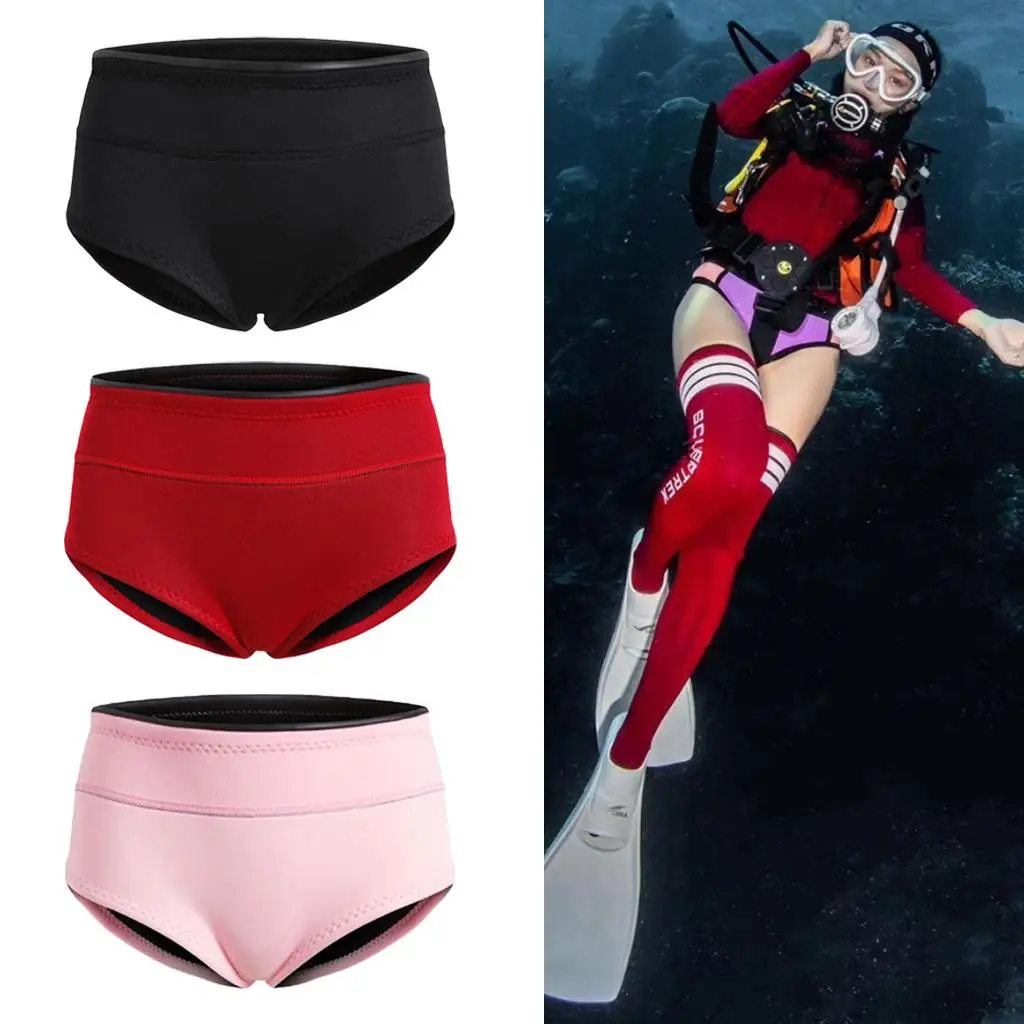 1.5mm Neoprene Super Stretch Diving Snorkel Brief Underwear Shorts Women Wetsuit Boyshort for Diving Swimming Snorkeling