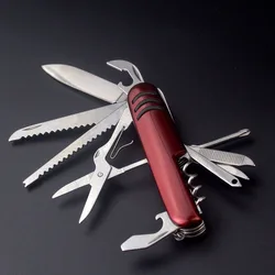 Couteau suisse pliant 11 en 1 Edc, équipement de poche de survie, camping en plein air, multi uso, multi outil polyvalent, nouveauté 2020 