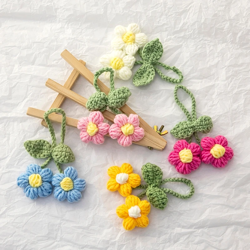 Elegant Handmade Lily of the Valley Crochet Flower Keychain and Hanging Decoration