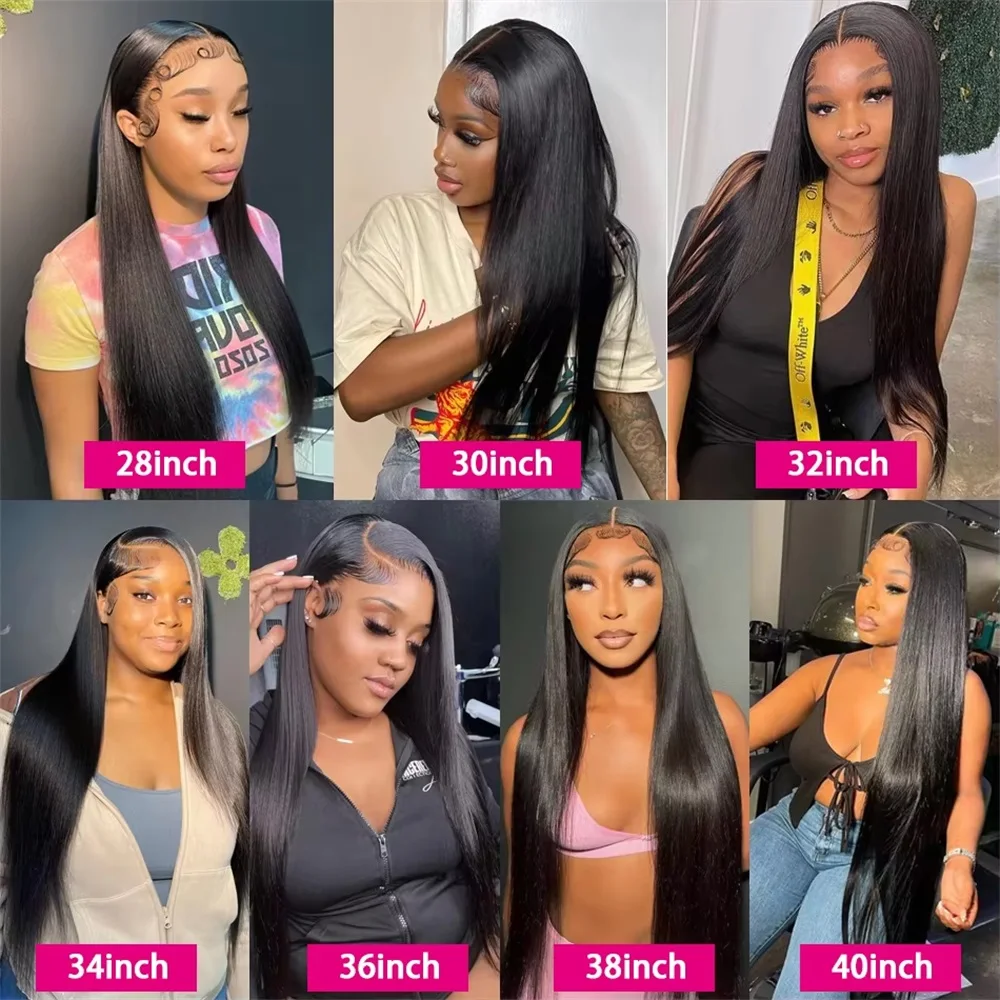 36 40 Inch Straight Human Hair Bundles Raw Virgin India Straight Bundles Bulk Hair Extensions For Women On Sale