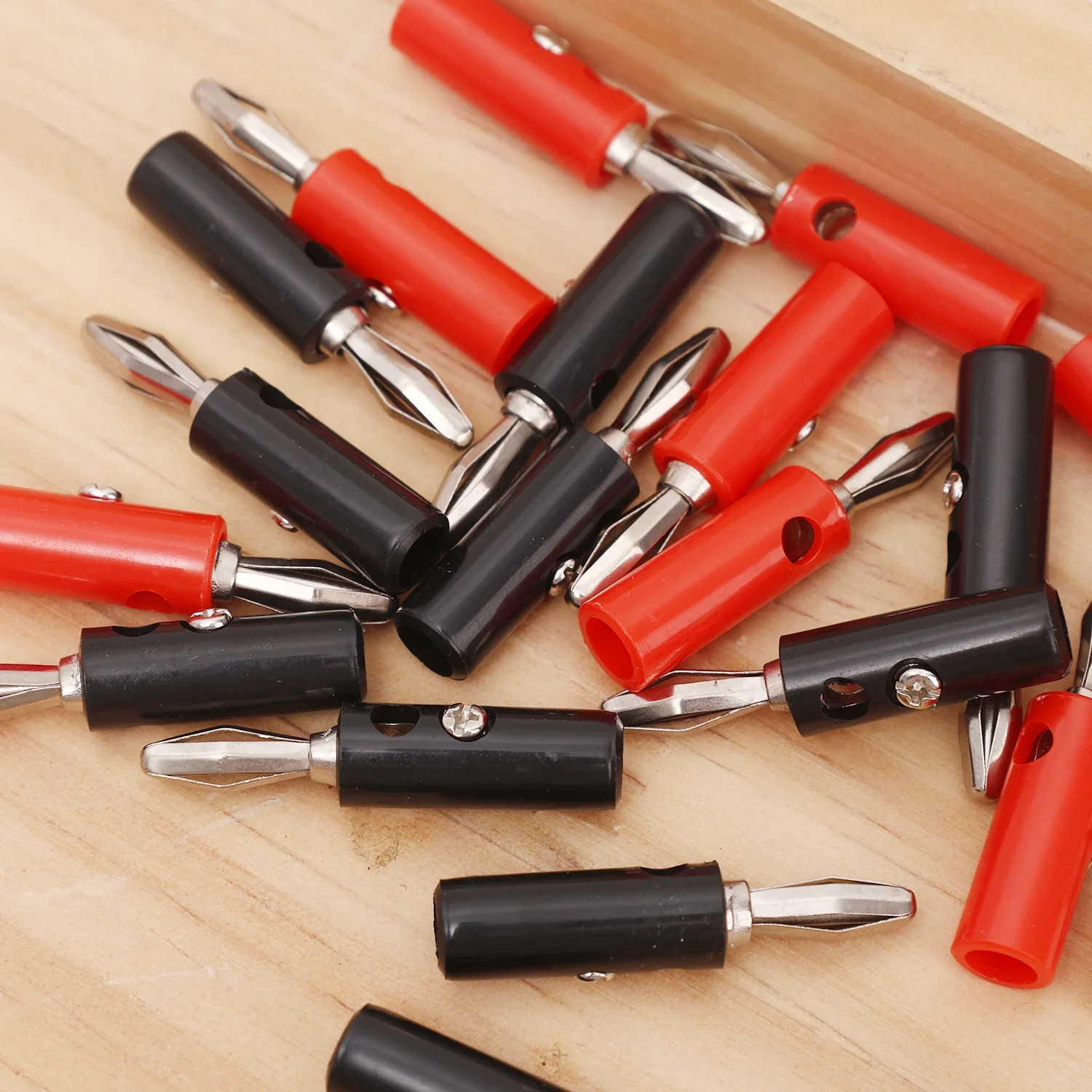 4mm Audio Jack Amplifier Adapter Banana Plugs Connectors for Speaker Wire 4mm Speaker Banana Plugs Open Screw Type Plug