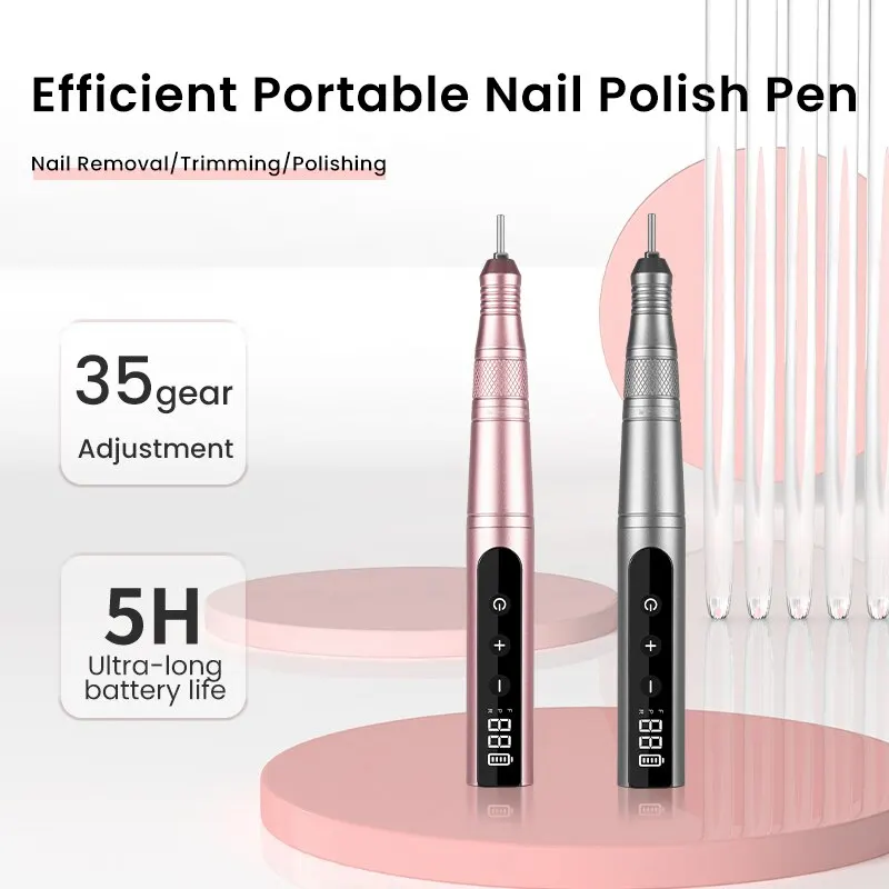35000RPM Nail Drill Professional Rechargeable Cordless Electric File Portable LED Screen Kit electric nail drill,electric nail grinder