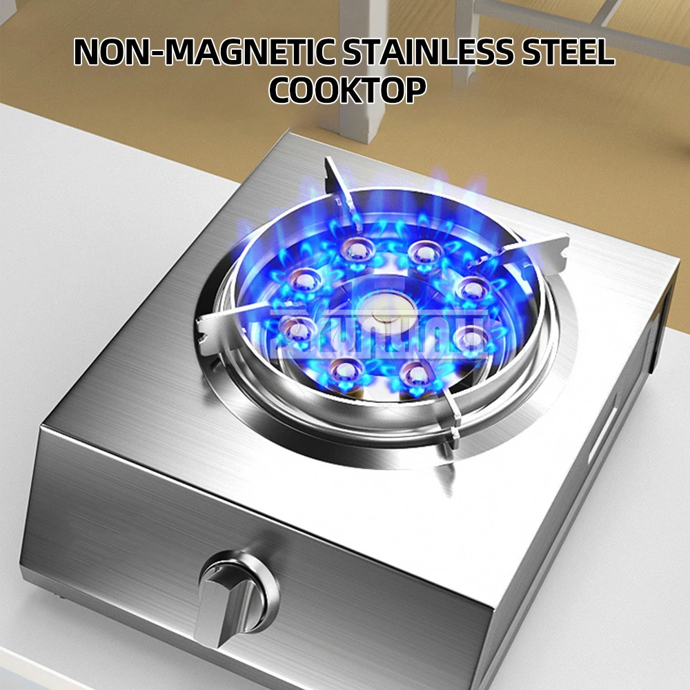 Household Stainless Steel Single Stove Kitchen Desktop Gas stove Energy-saving Flameout Protection